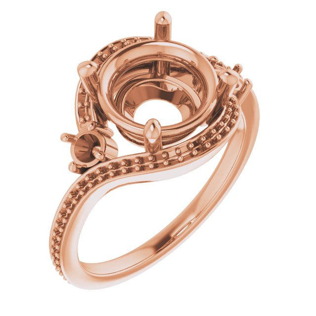 Accented Bypass Engagement Ring