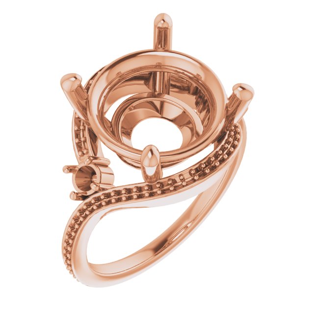 Accented Bypass Engagement Ring