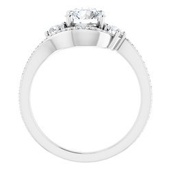 Bypass Halo-Style Engagement Ring 