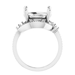 Bypass Halo-Style Engagement Ring 