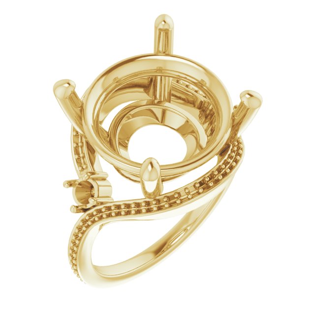 Accented Bypass Engagement Ring