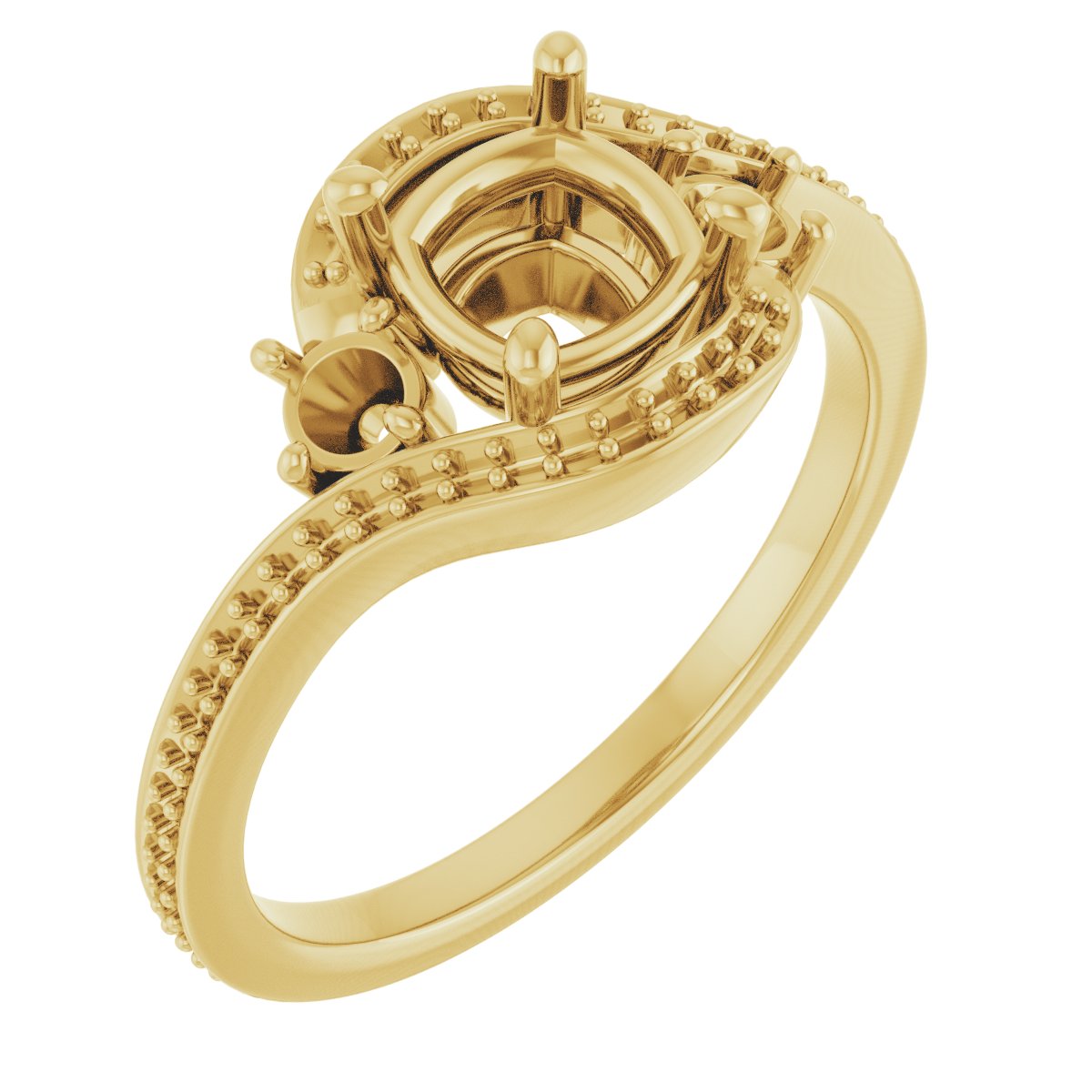 Accented Bypass Engagement Ring