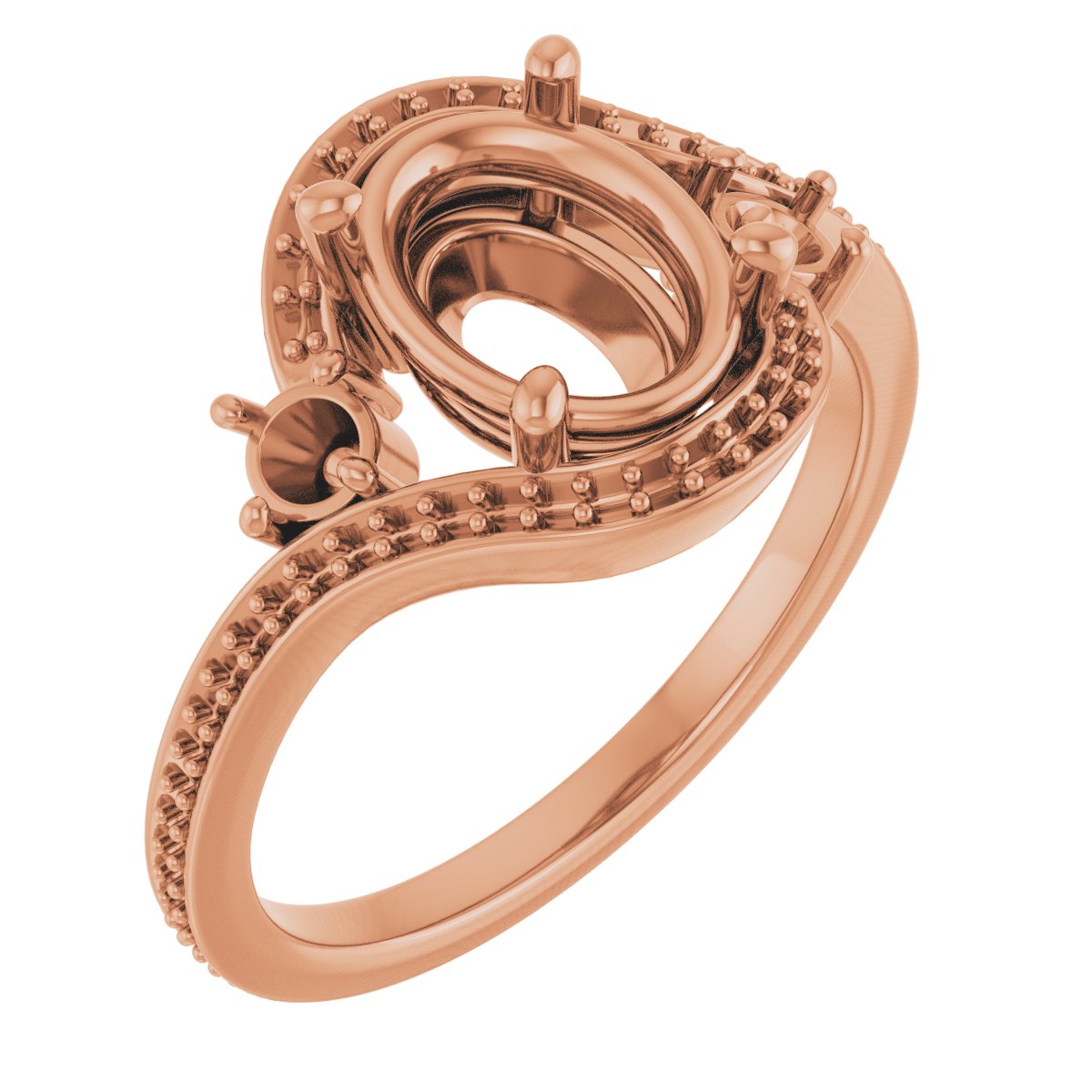 Accented Bypass Engagement Ring