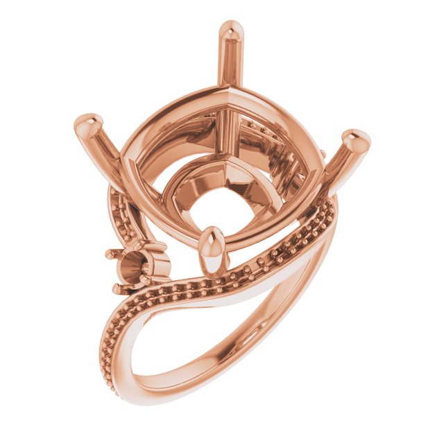 Accented Bypass Engagement Ring