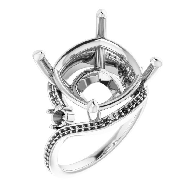 Accented Bypass Engagement Ring