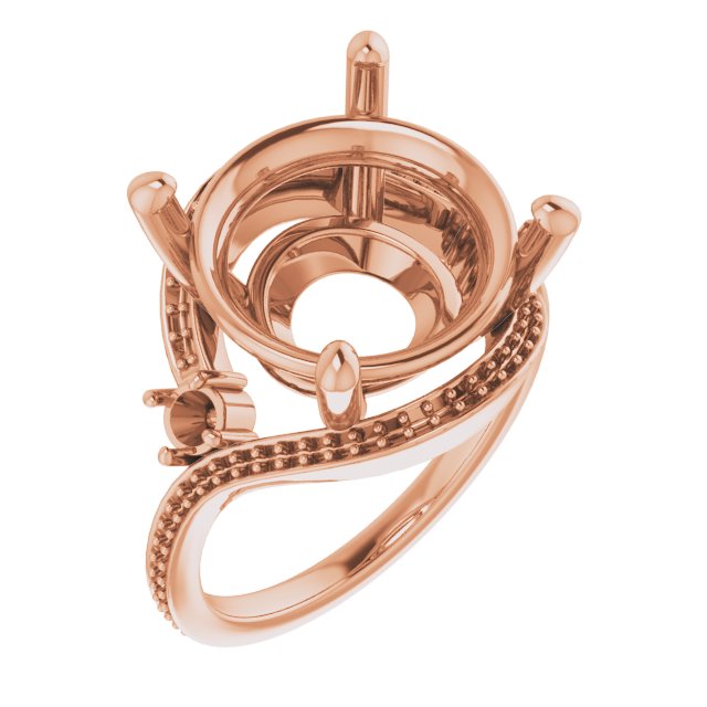 Accented Bypass Engagement Ring