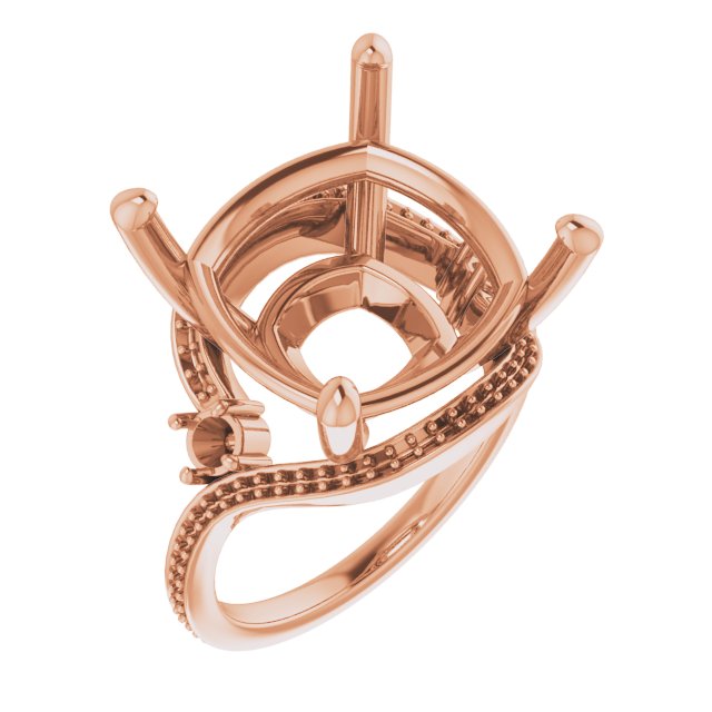 Accented Bypass Engagement Ring