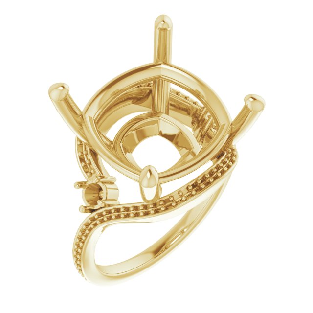 Accented Bypass Engagement Ring