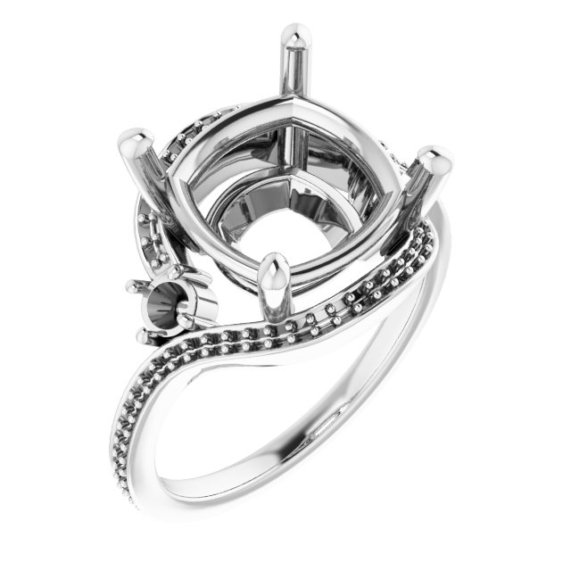 Accented Bypass Engagement Ring