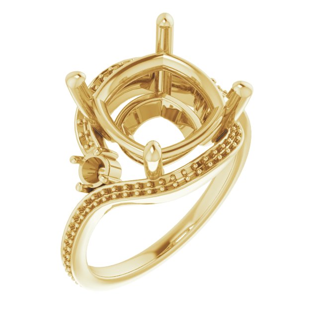 Accented Bypass Engagement Ring