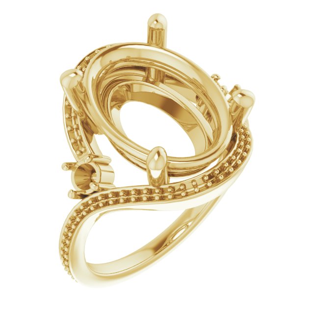 Accented Bypass Engagement Ring