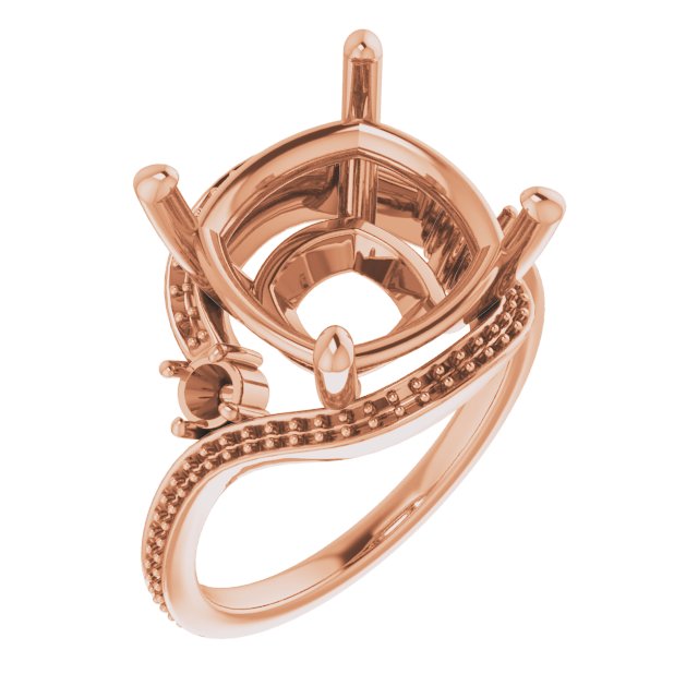 Accented Bypass Engagement Ring