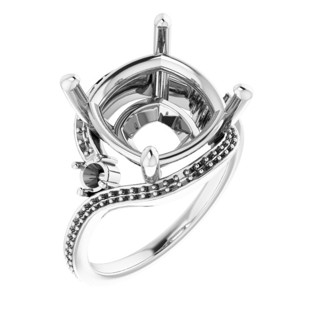 Accented Bypass Engagement Ring