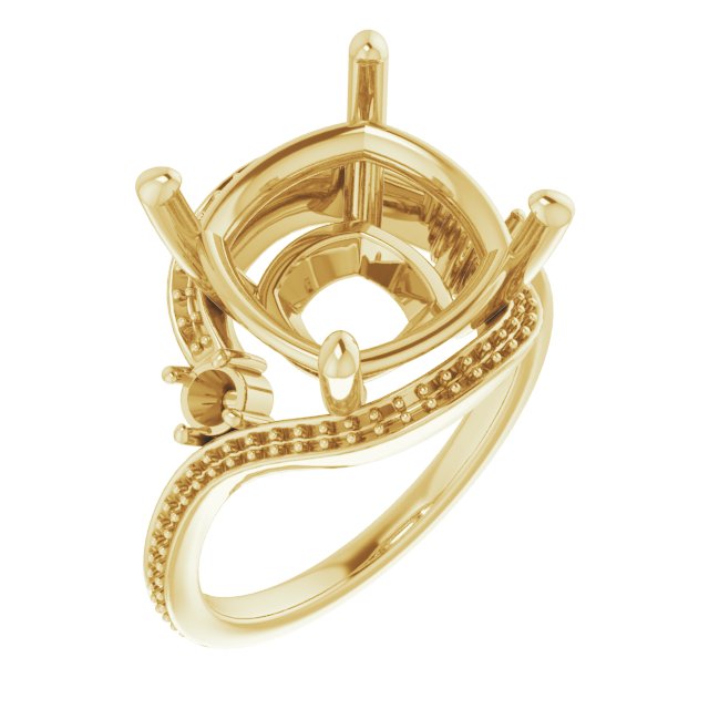 Accented Bypass Engagement Ring