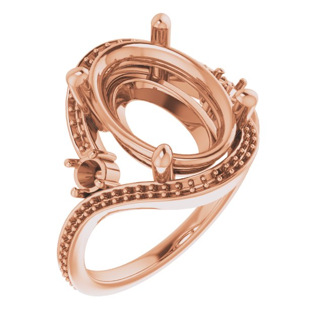 Accented Bypass Engagement Ring