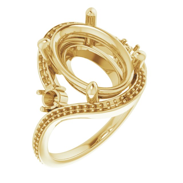Accented Bypass Engagement Ring