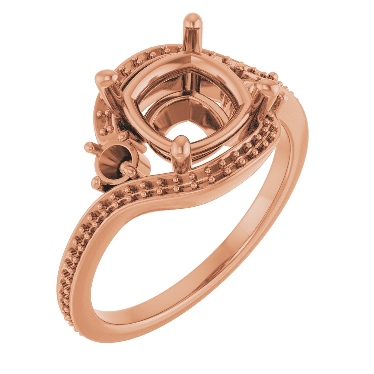 Accented Bypass Engagement Ring