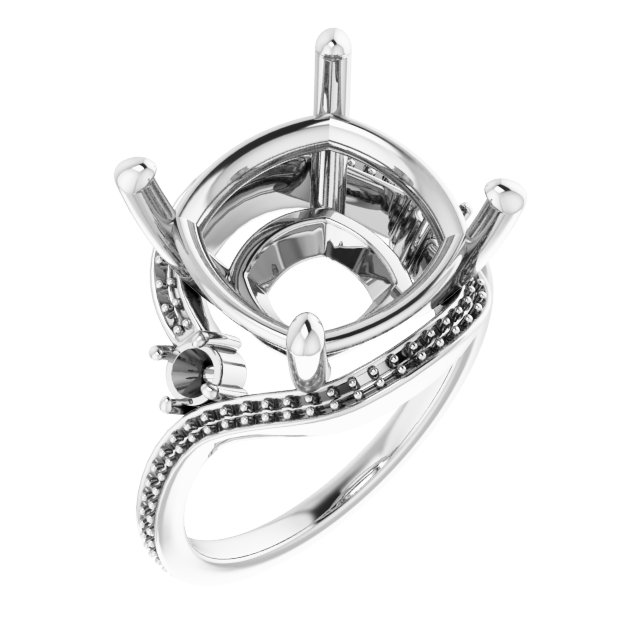 Accented Bypass Engagement Ring