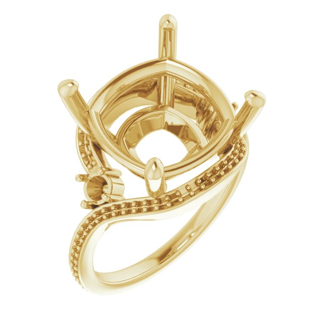 Accented Bypass Engagement Ring