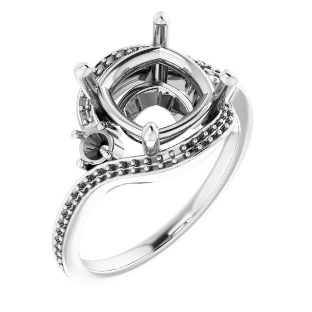 Accented Bypass Engagement Ring