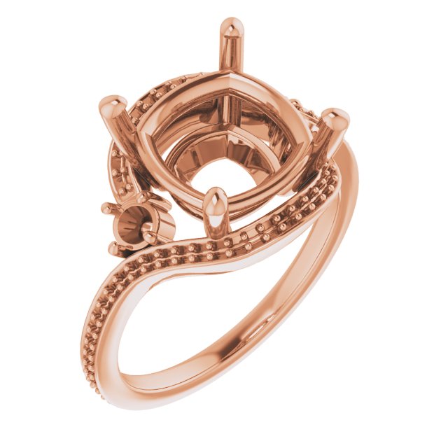 Accented Bypass Engagement Ring