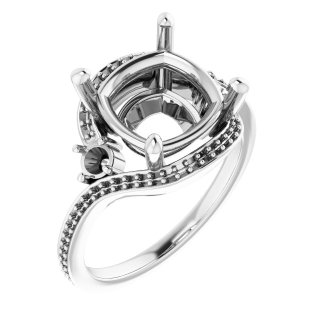 Accented Bypass Engagement Ring