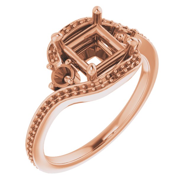 Accented Bypass Engagement Ring