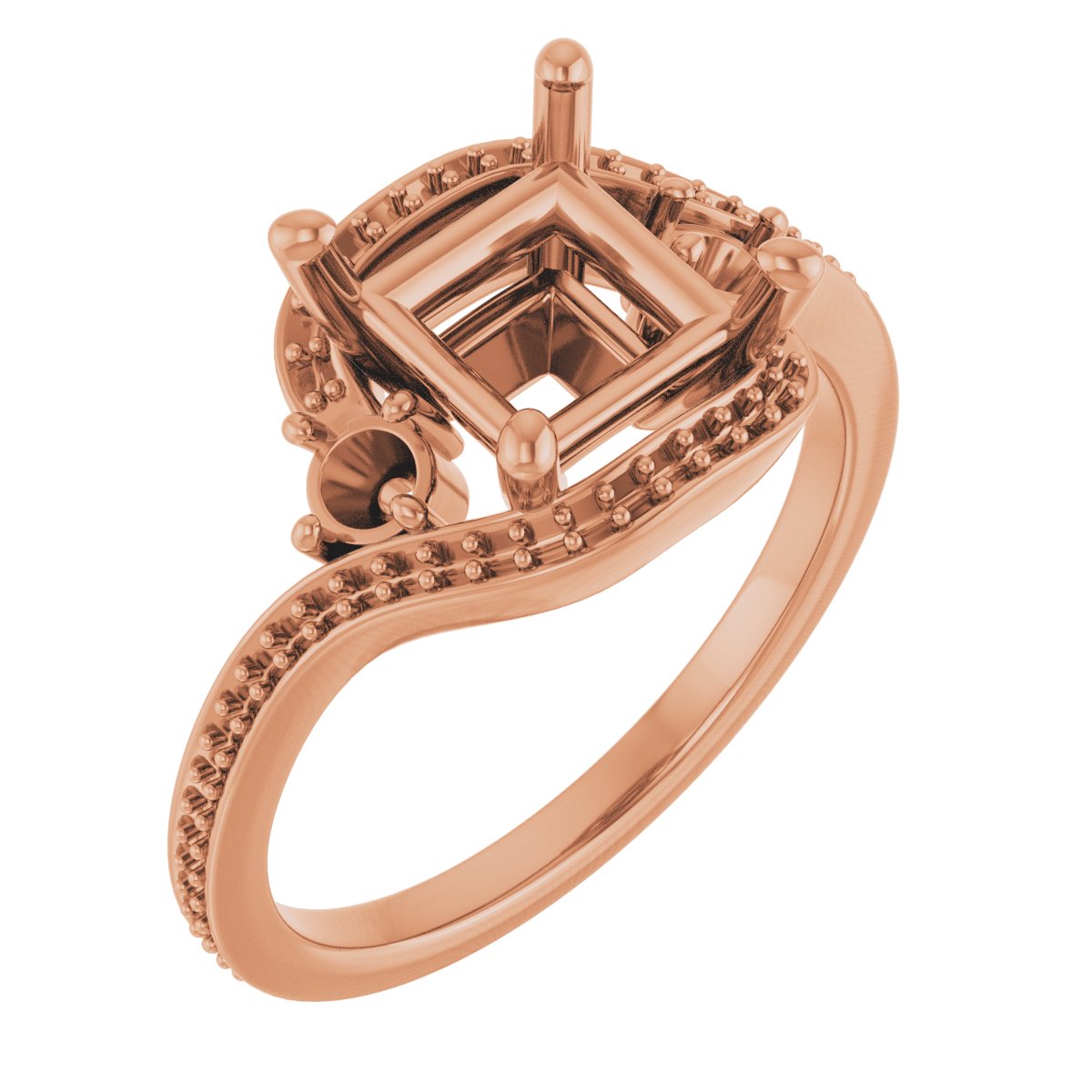 Accented Bypass Engagement Ring