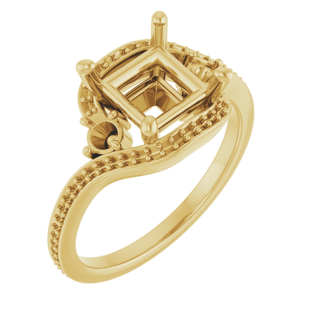 Accented Bypass Engagement Ring