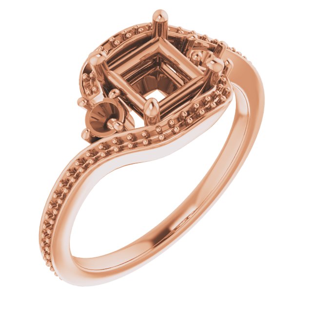 Accented Bypass Engagement Ring