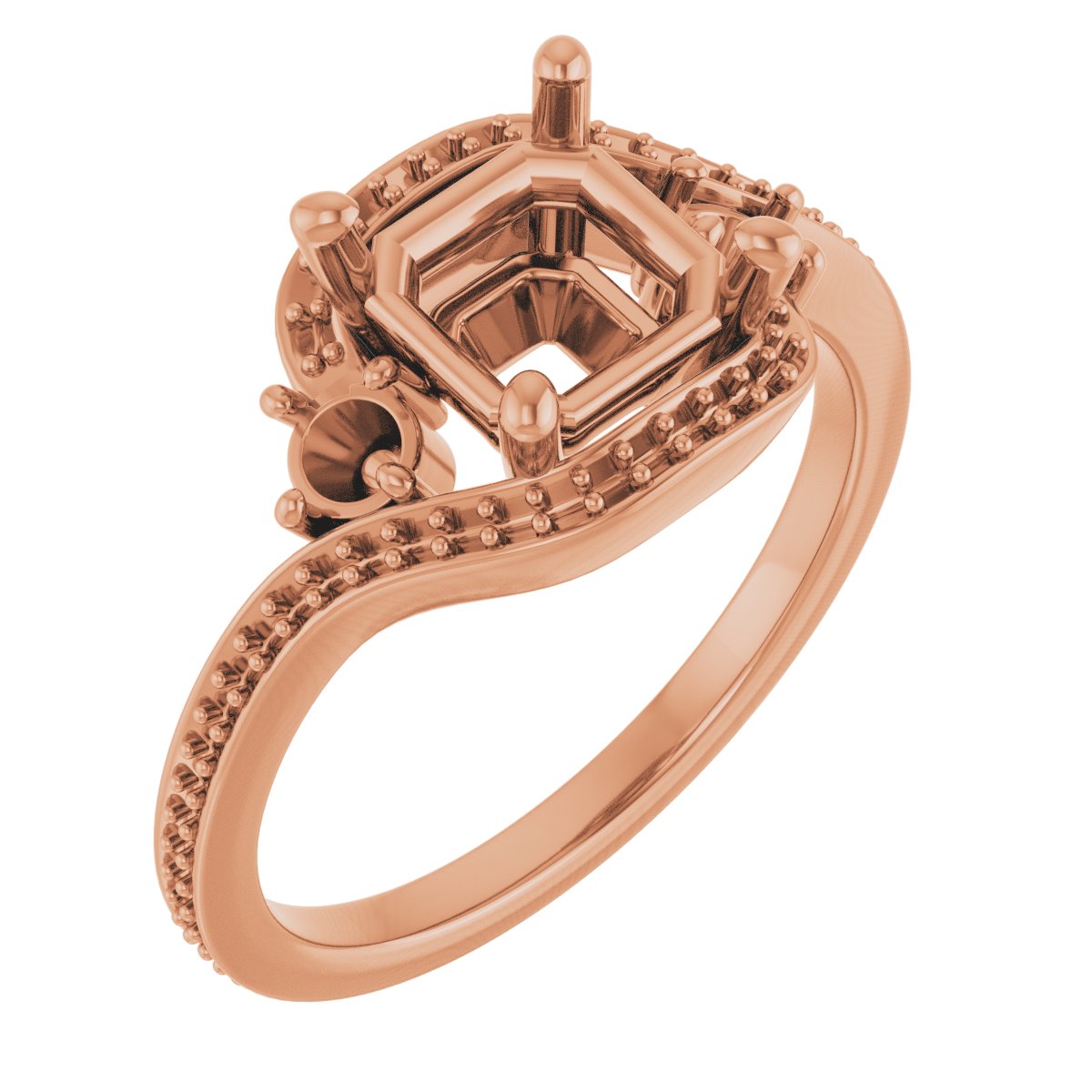 Accented Bypass Engagement Ring