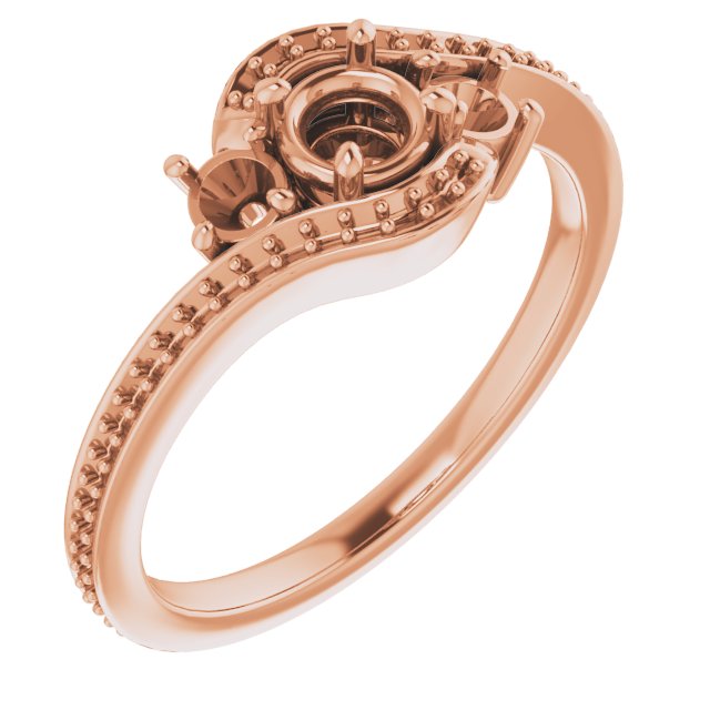 Accented Bypass Engagement Ring