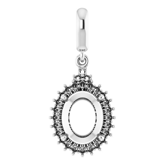 Accented Halo-Style Pendant