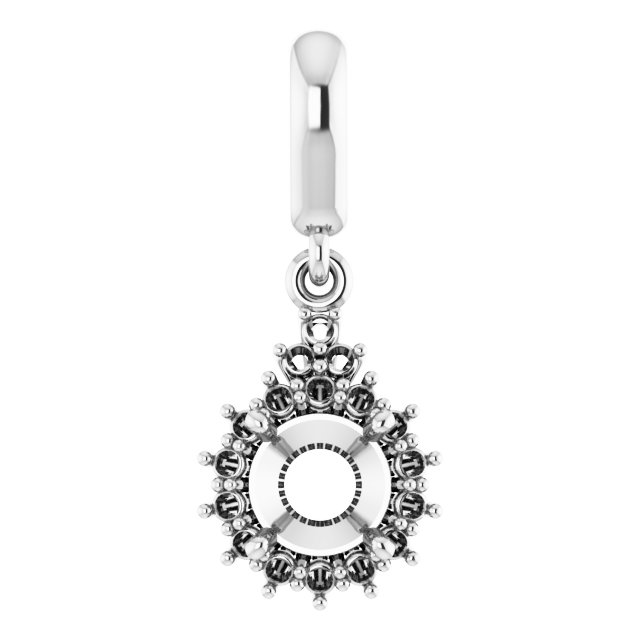 Accented Halo-Style Pendant