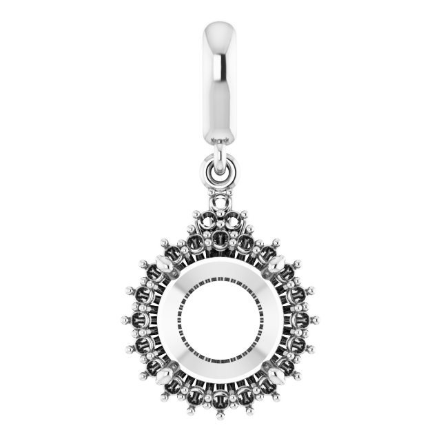 Accented Halo-Style Pendant