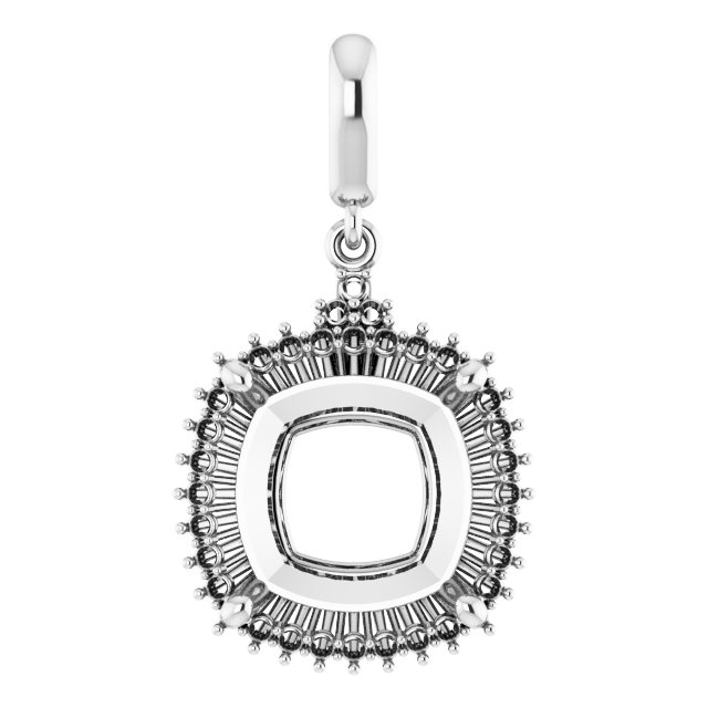 Accented Halo-Style Pendant