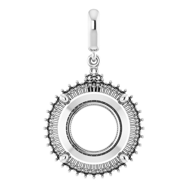 Accented Halo-Style Pendant