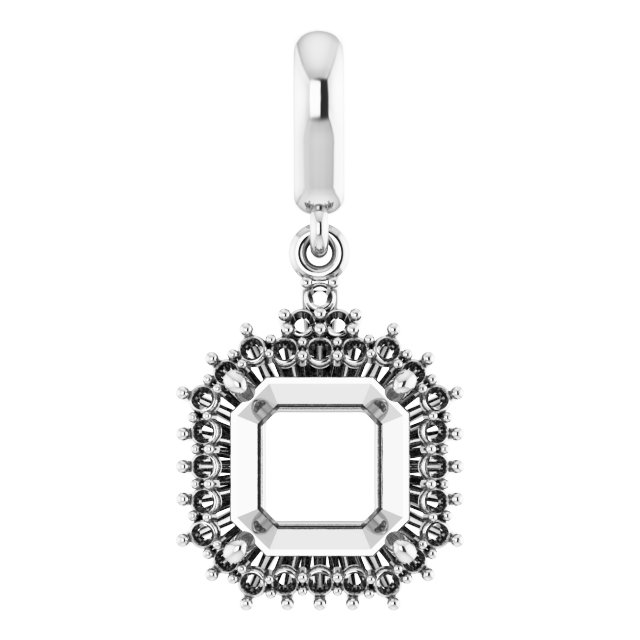 Accented Halo-Style Pendant