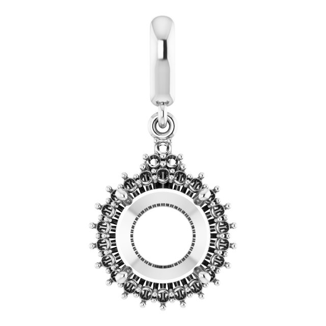 Accented Halo-Style Pendant