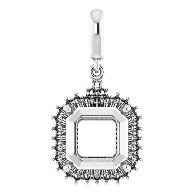 Accented Halo-Style Pendant