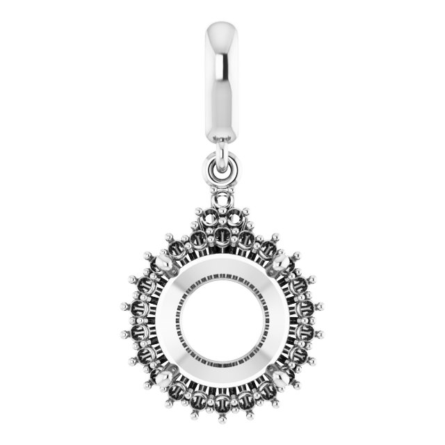 Accented Halo-Style Pendant