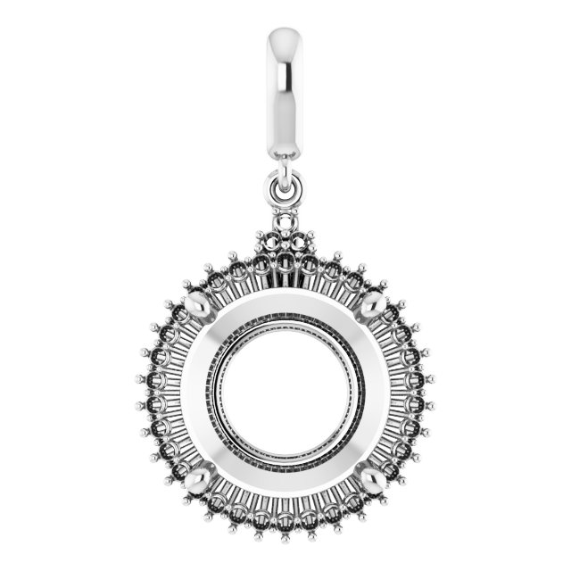 Accented Halo-Style Pendant