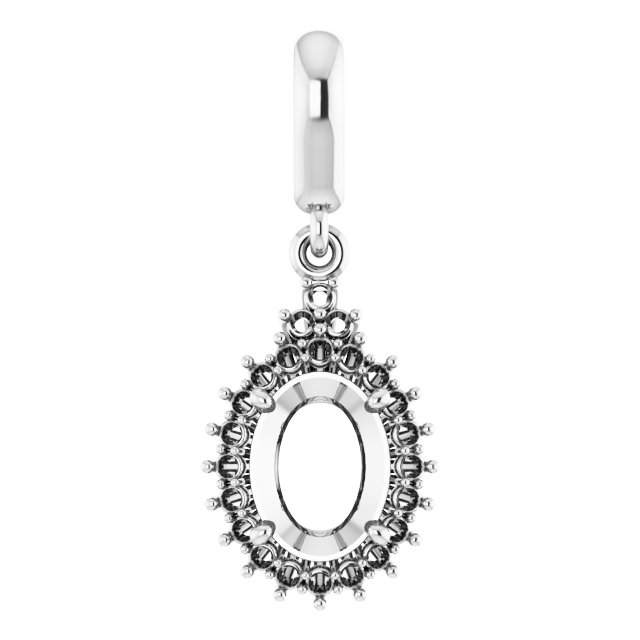 Accented Halo-Style Pendant
