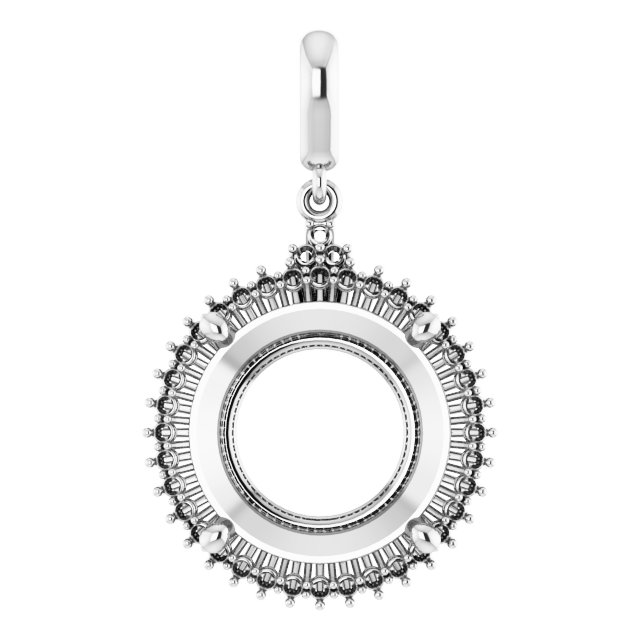 Accented Halo-Style Pendant