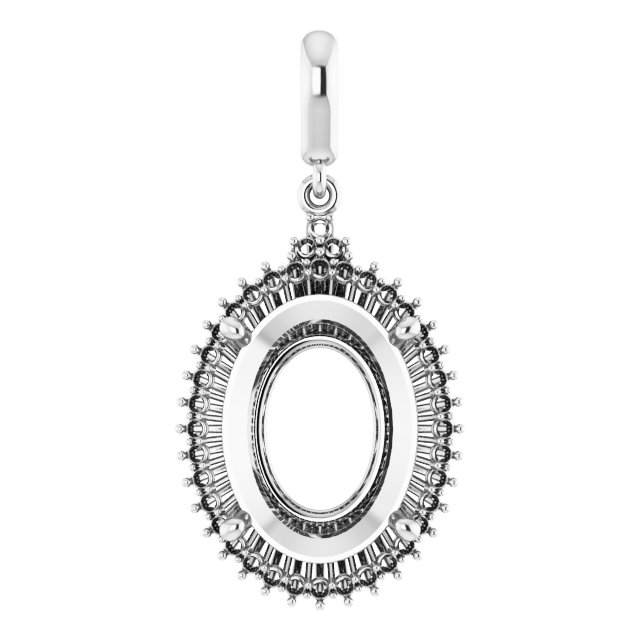 Accented Halo-Style Pendant