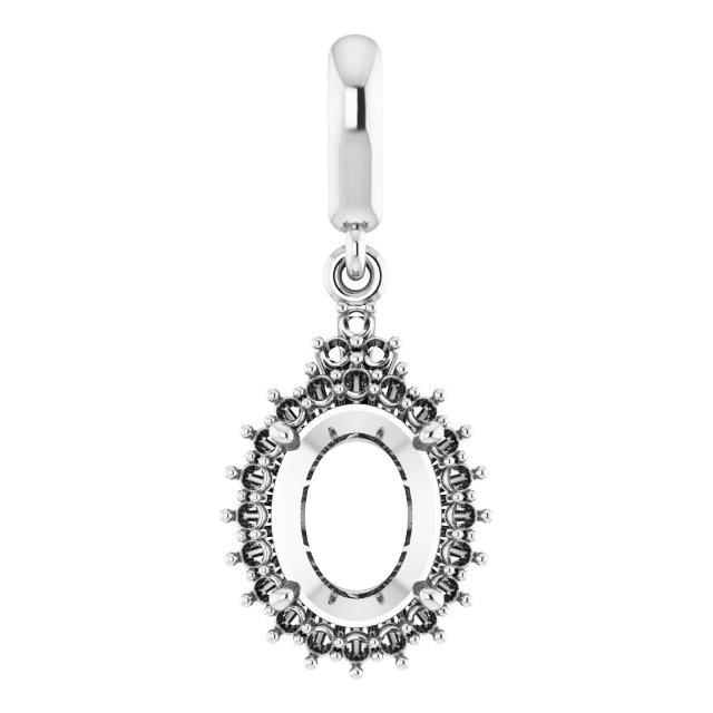 Accented Halo-Style Pendant