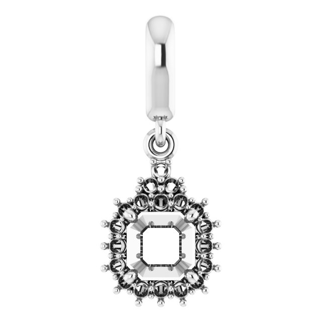Accented Halo-Style Pendant