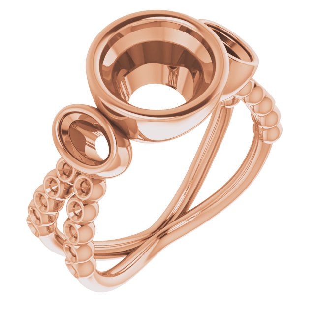 Bezel-Set Three-Stone Ring