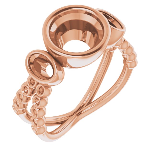 Bezel-Set Three-Stone Ring