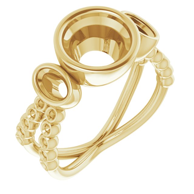 Bezel-Set Three-Stone Ring